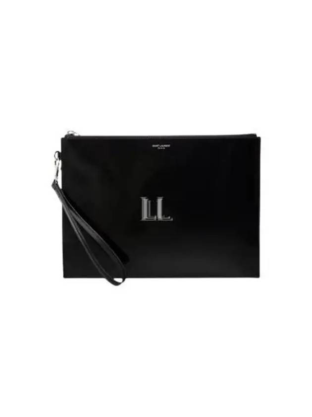 YSL Saint Laurent Luxury Trending Clutch Bag Leather Patent Black