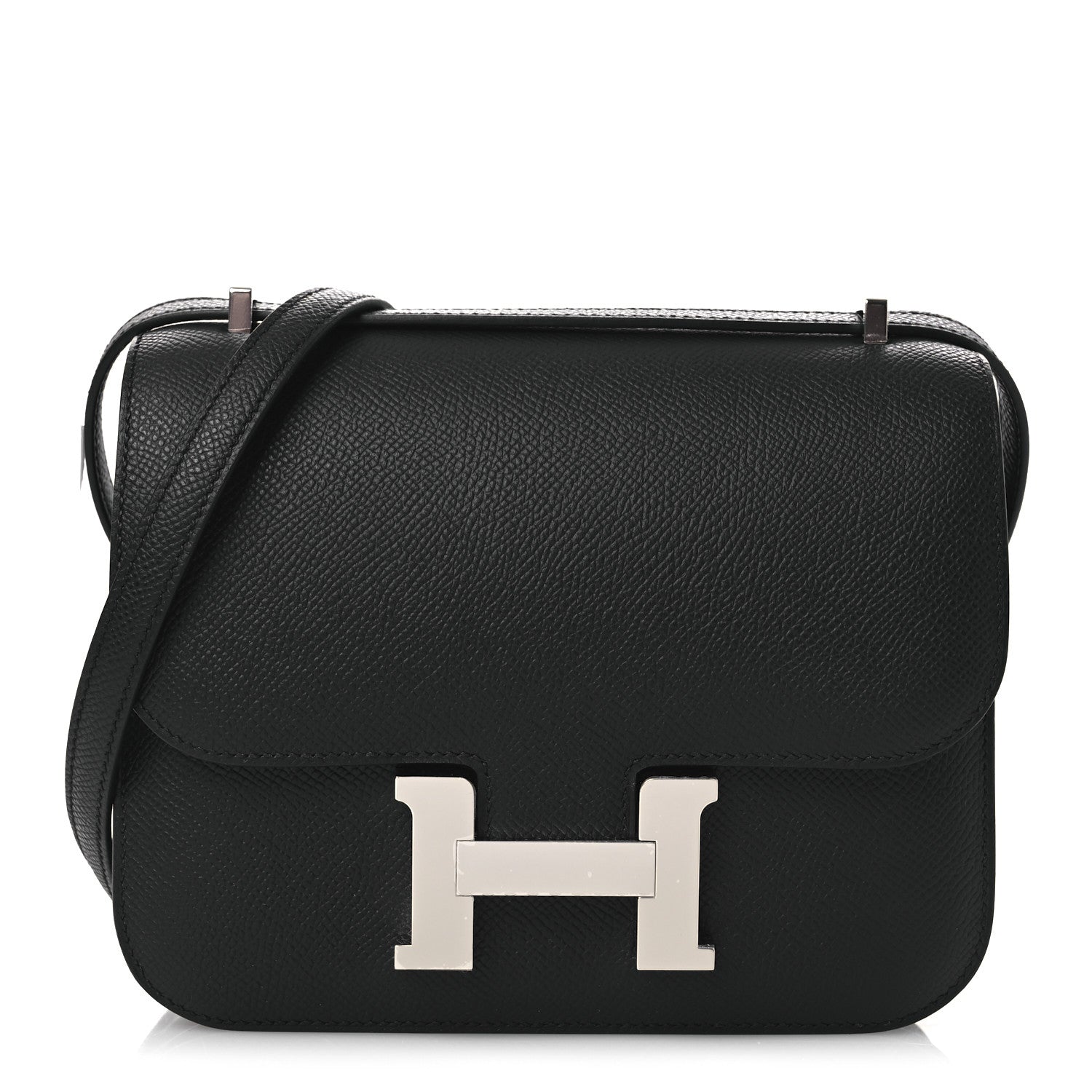 Hermes Epsom Constance Handbag Black Travel Bag 18 Black 1760054