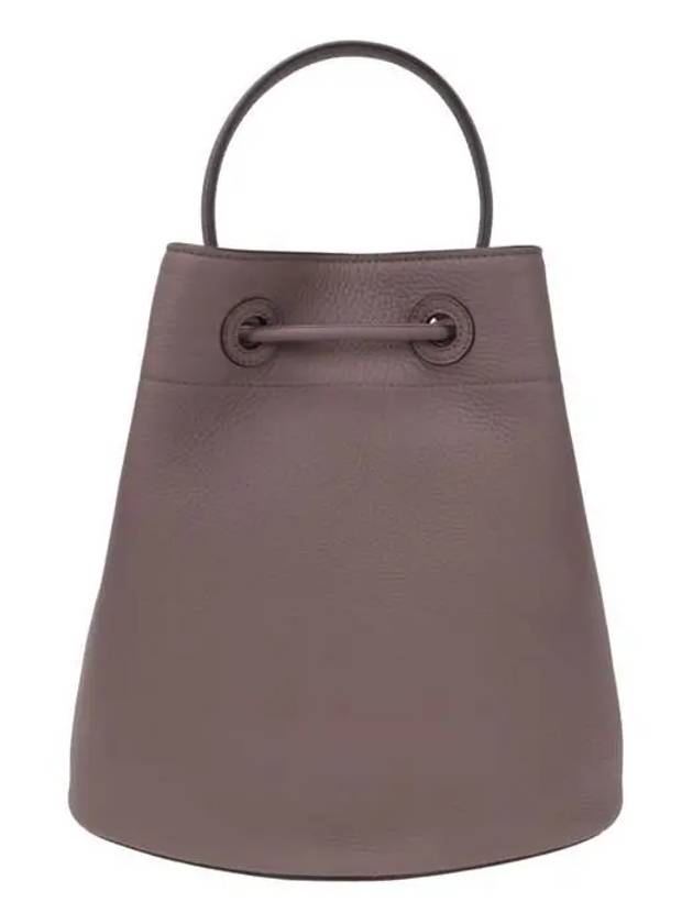 Burberry Luxury Women Grainy Tb Bag Light Saddle Leather Brown Small Bucket Bag
