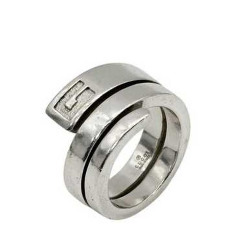Gucci 925 Silver Stacked Spiral Ring