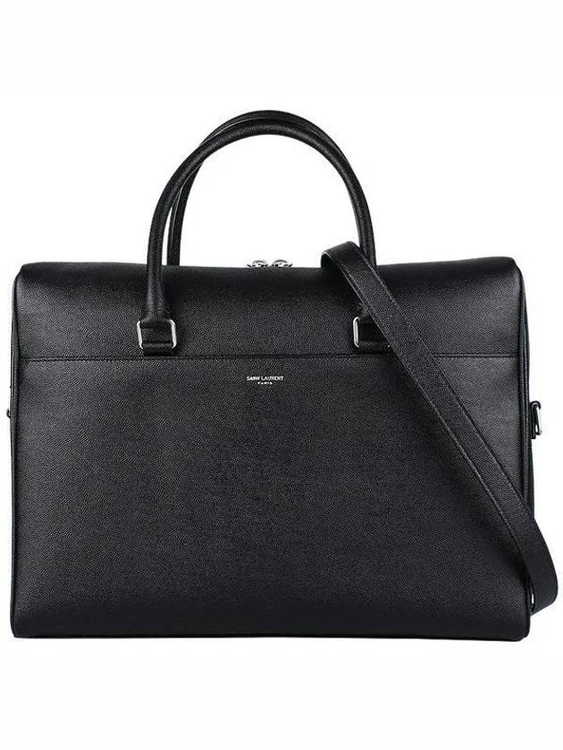 YSL Saint Laurent Saint Laurent Trending Brief Case Travel Bag Leather Black