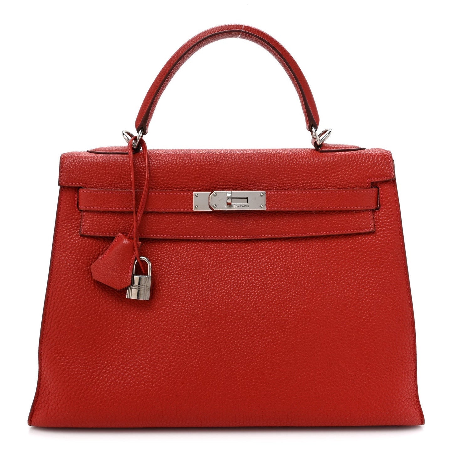 Hermes Togo Kelly Sellier Rouge Vif Handbag Travel Bag