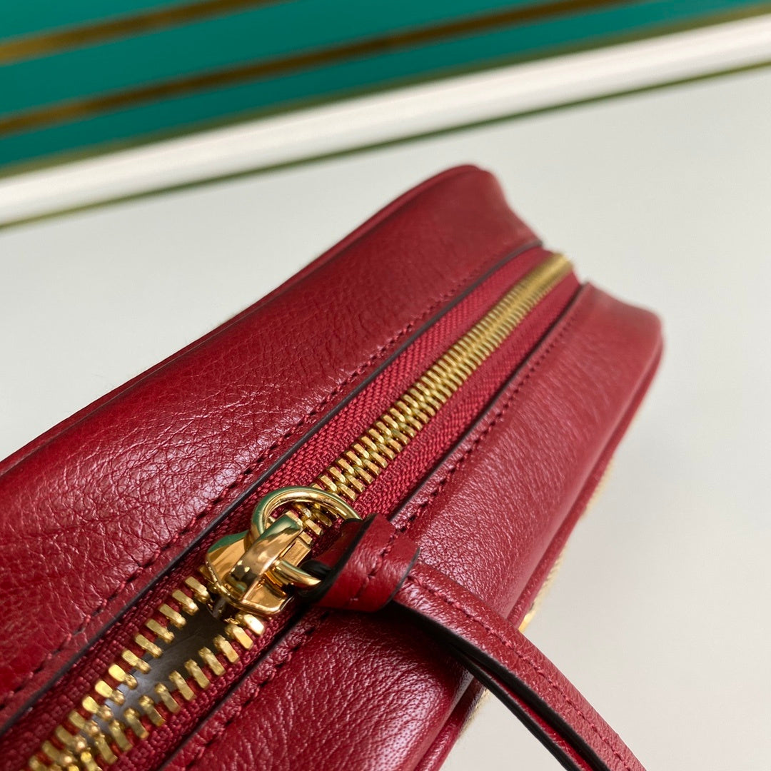 gg Marmont Shouder Ebony Diagonal Canvas Beige Small Handbag 7In18Cm Beaunoirrbeaunoirr