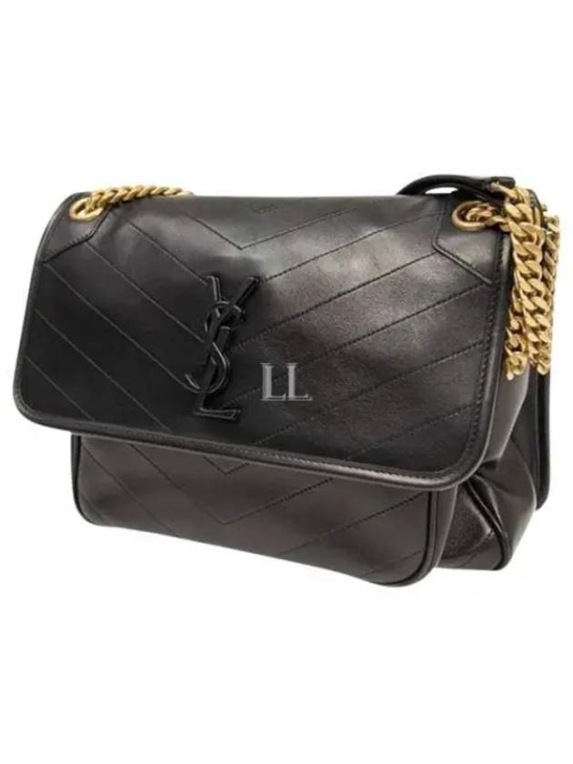 YSL Saint Laurent Saint Laurent Trending Nikki Shoulder Bag Leather Black