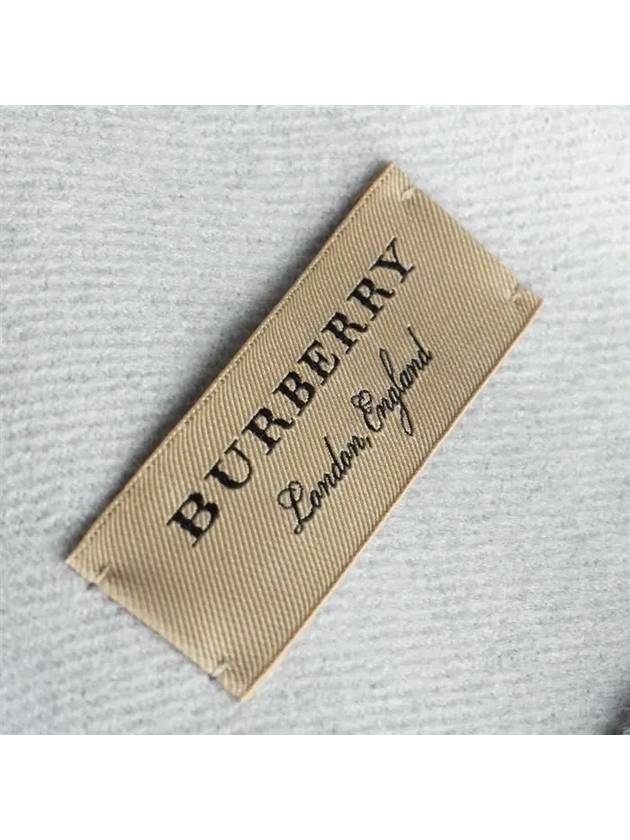 Burberry Luxury Women Check Reversible Wool Cape Grey Handbag Gray Travel Bag