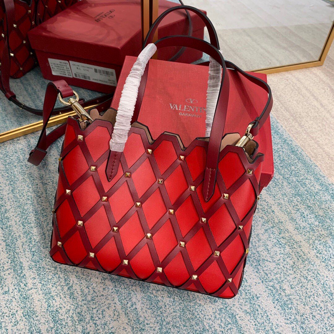 Valentino Garavani Beehive , 9in 22.9cm Red Small Travel Bag