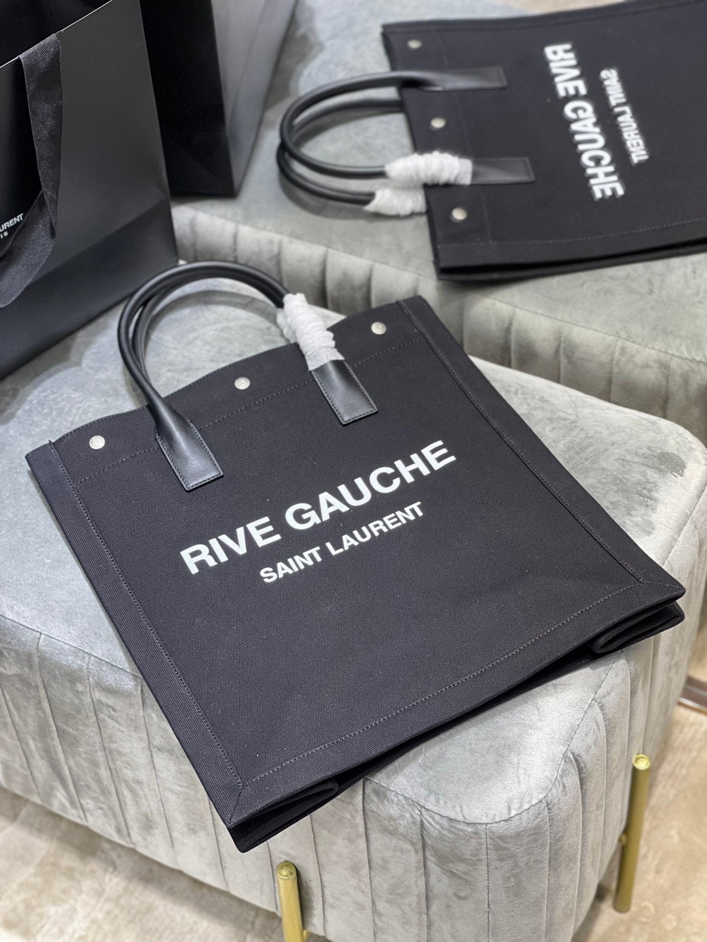 YSL Saint Laurent Rive Gauche North South Printed Tote Bag 153In39Cm Ysl