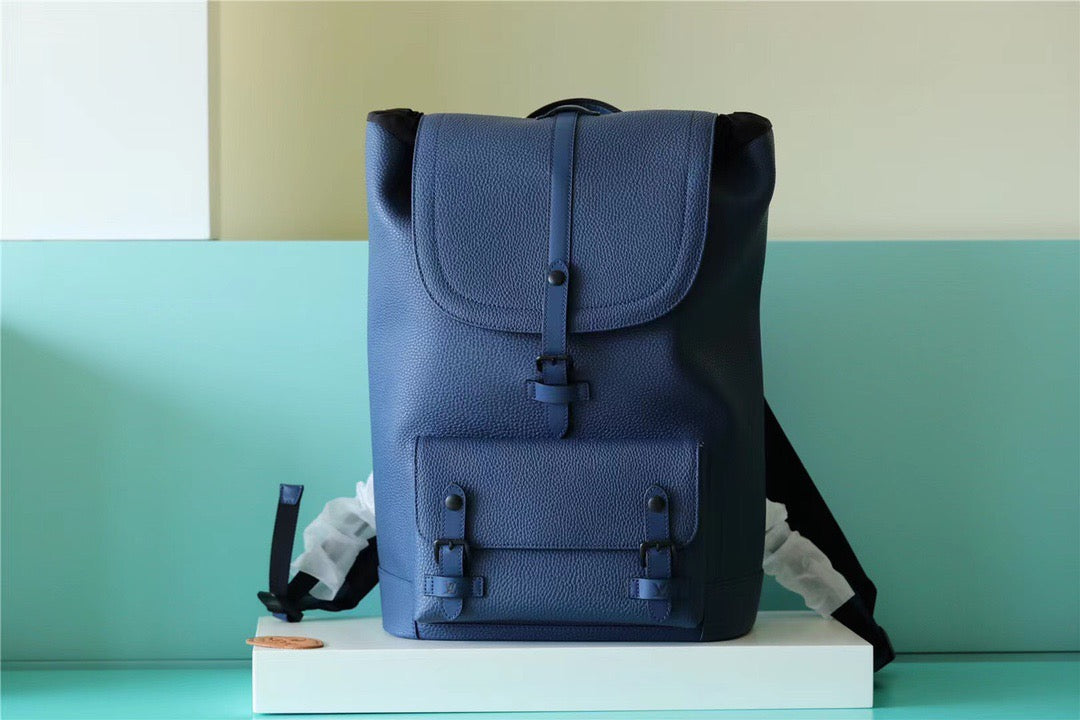 Top Quality Christopher Slim Backpack Taurillon For Blue