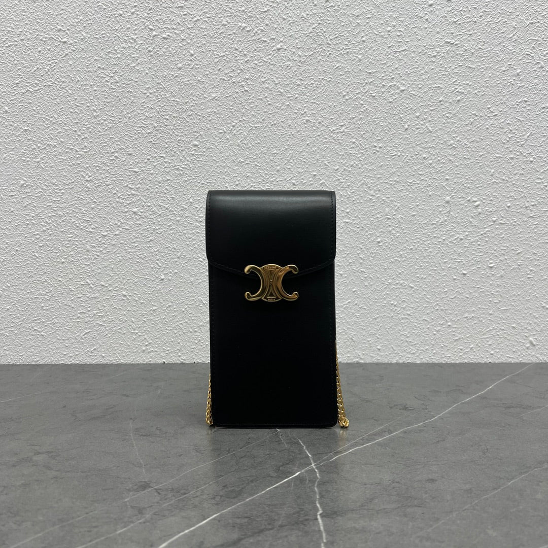 Top Quality Vertical Phone Pouch For Women Black Travel Bag