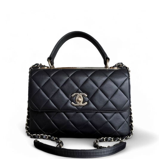 Chanel Trendy CC Small - Quilted Lambskin Black Gold Hardware Series 31