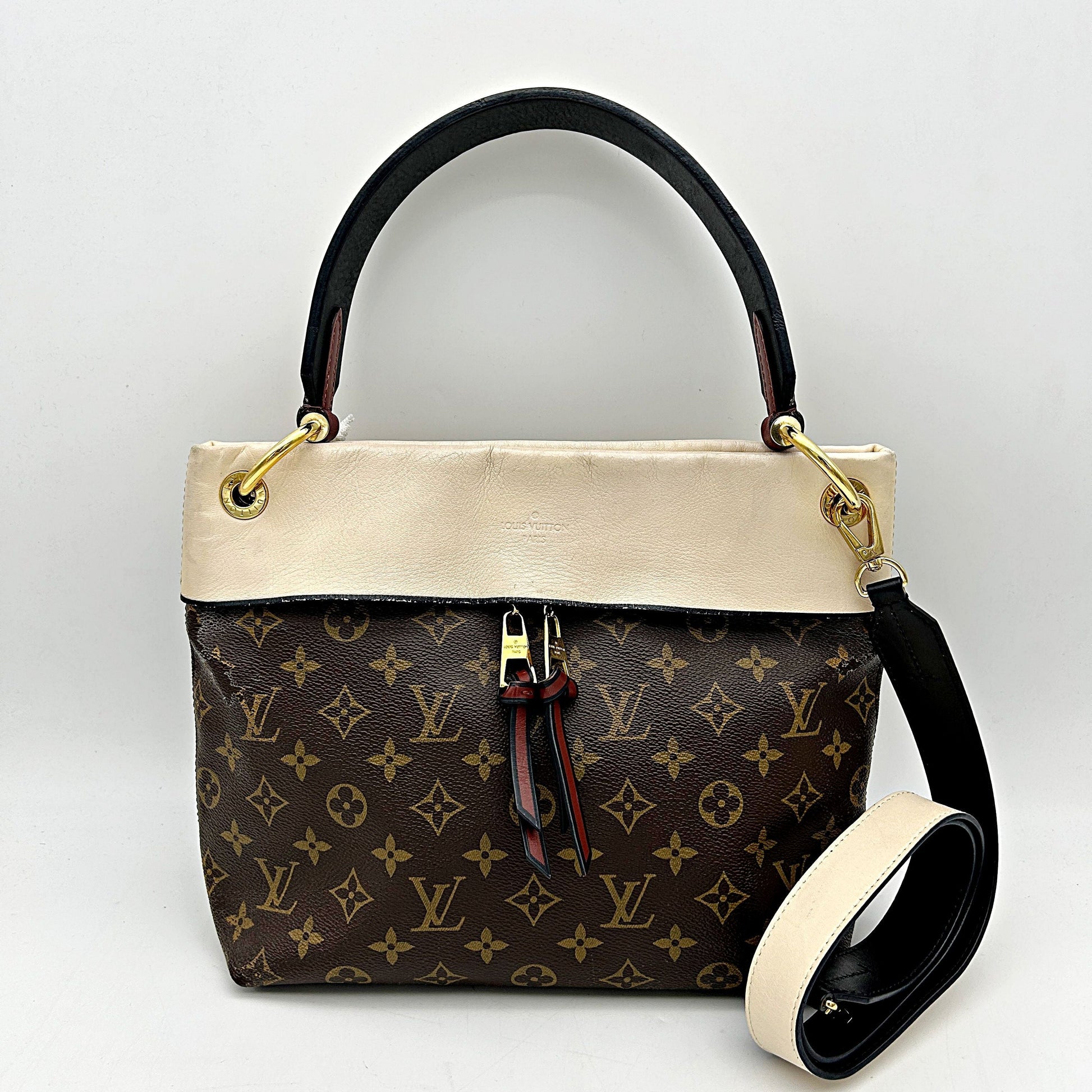 LOUIS VUITTON Monogram Tuileries Besace Creme LA32388