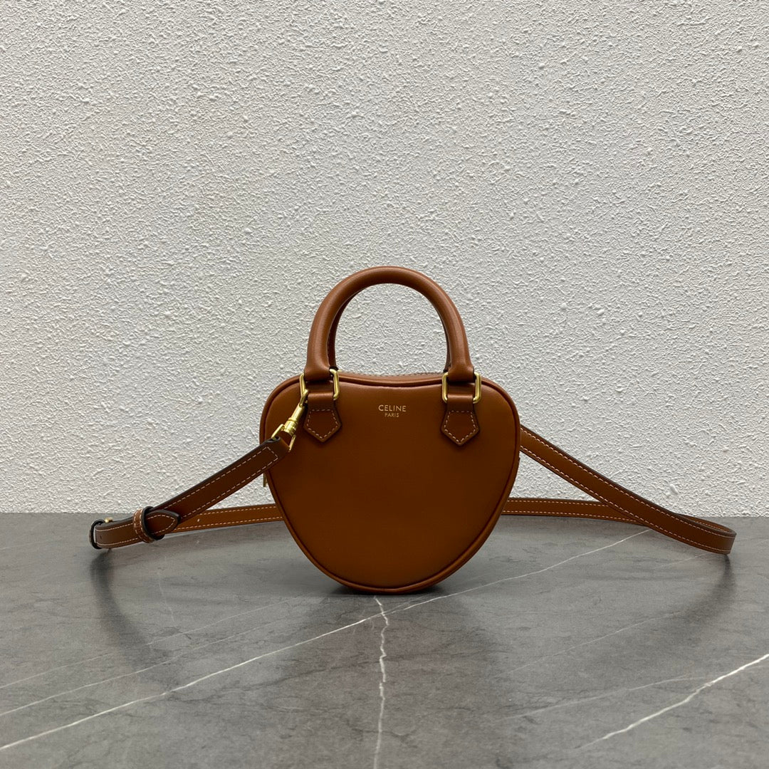 Top Quality Metop Qualityum Heart Bag For Brown Travel Bag