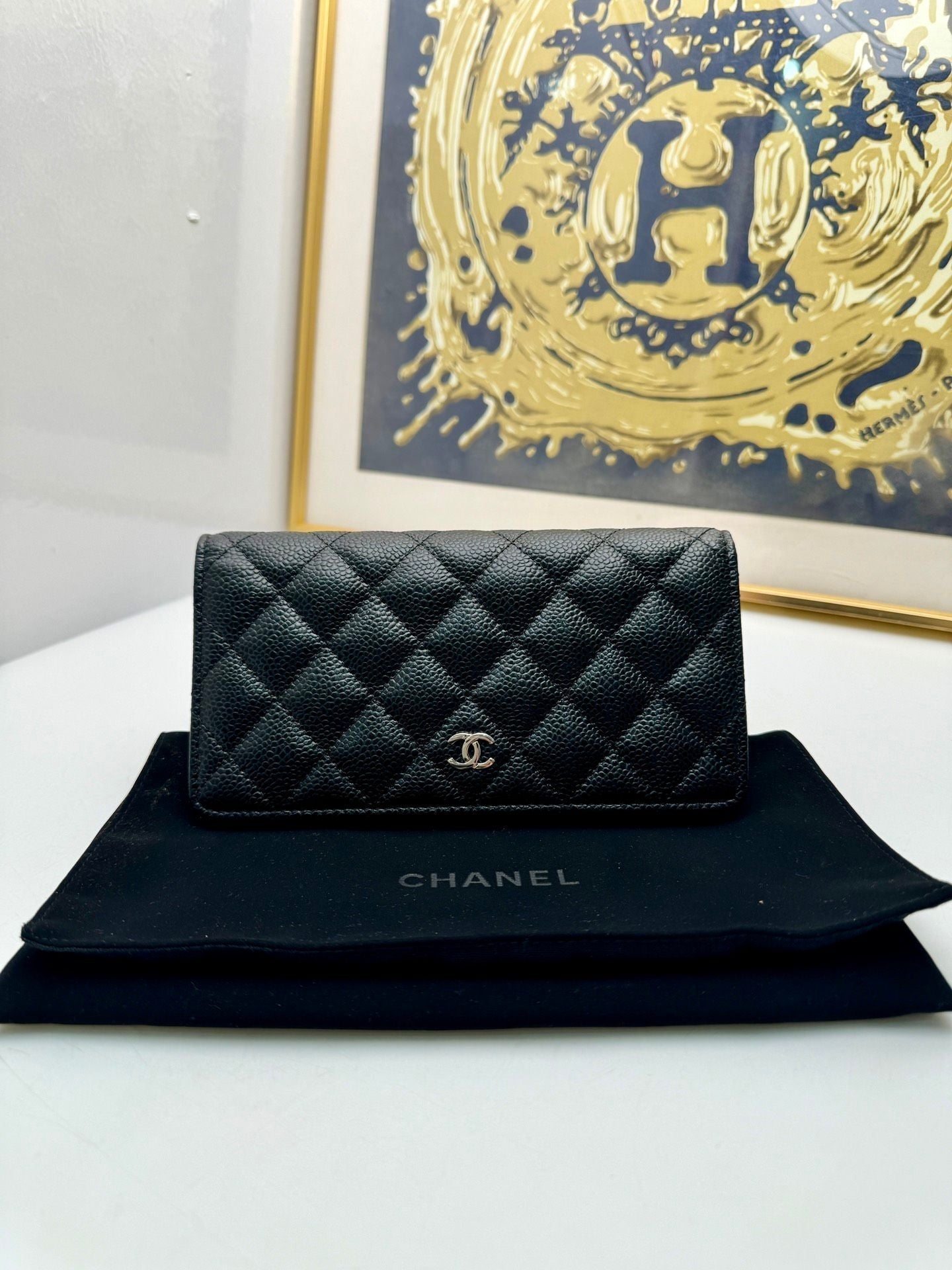 chanel wallet black