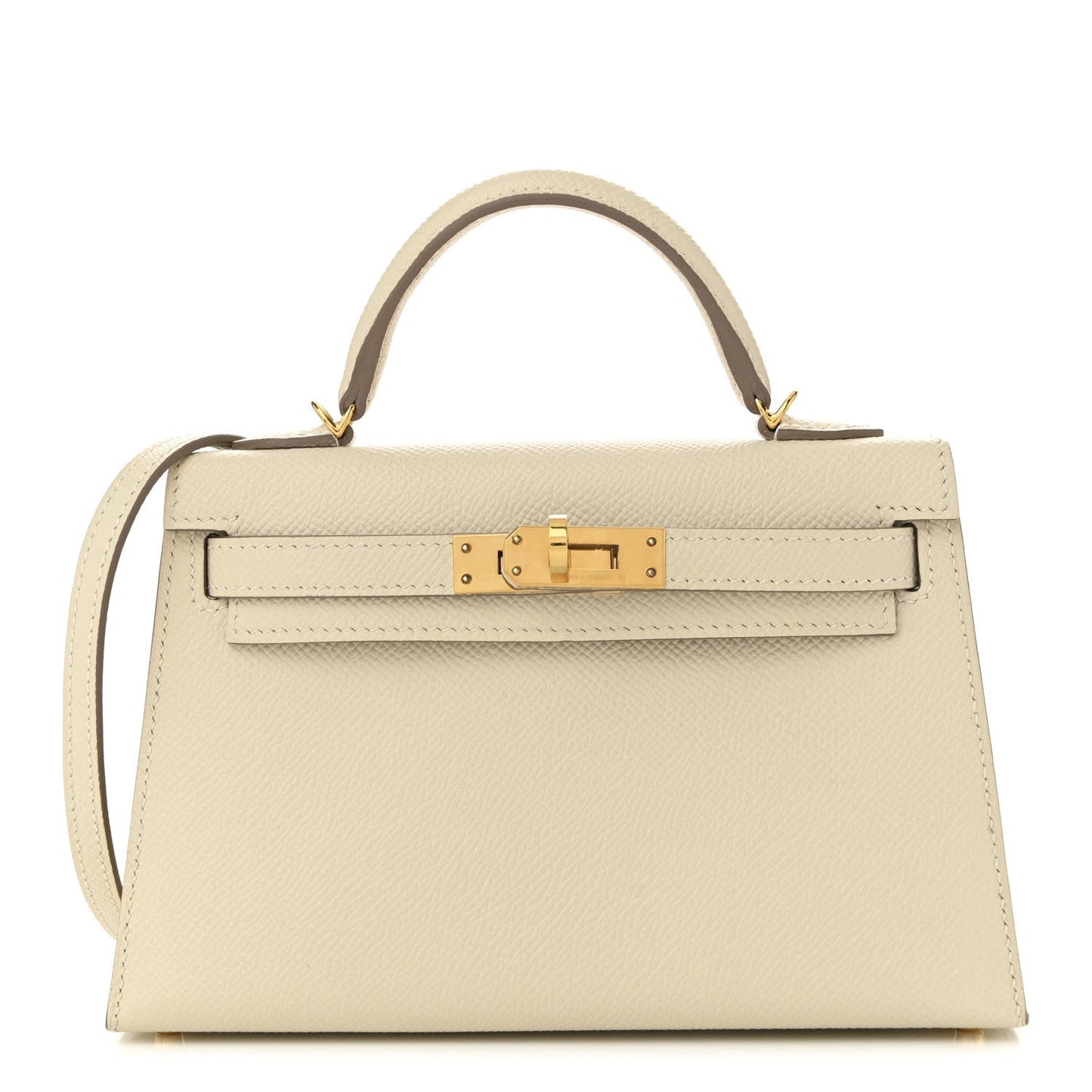 Hermes Epsom Kelly Sellier Craie Handbag Mini Travel Bag 20 Craie 1764172