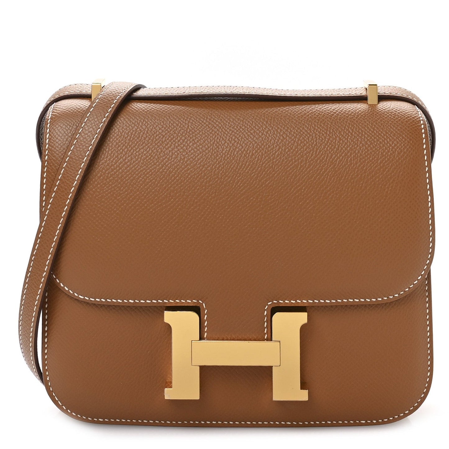Hermes Epsom Constance Handbag Gold Travel Bag