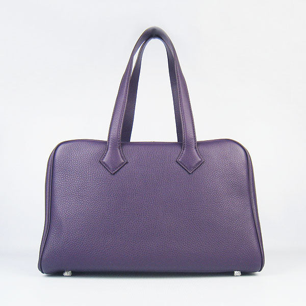 Hermes Luxury Togo Handbag Purple Leather Travel Bag