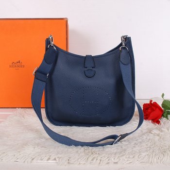 Hermes Luxury Evelyne Iii Crossbody Bag Pm Dark Blue