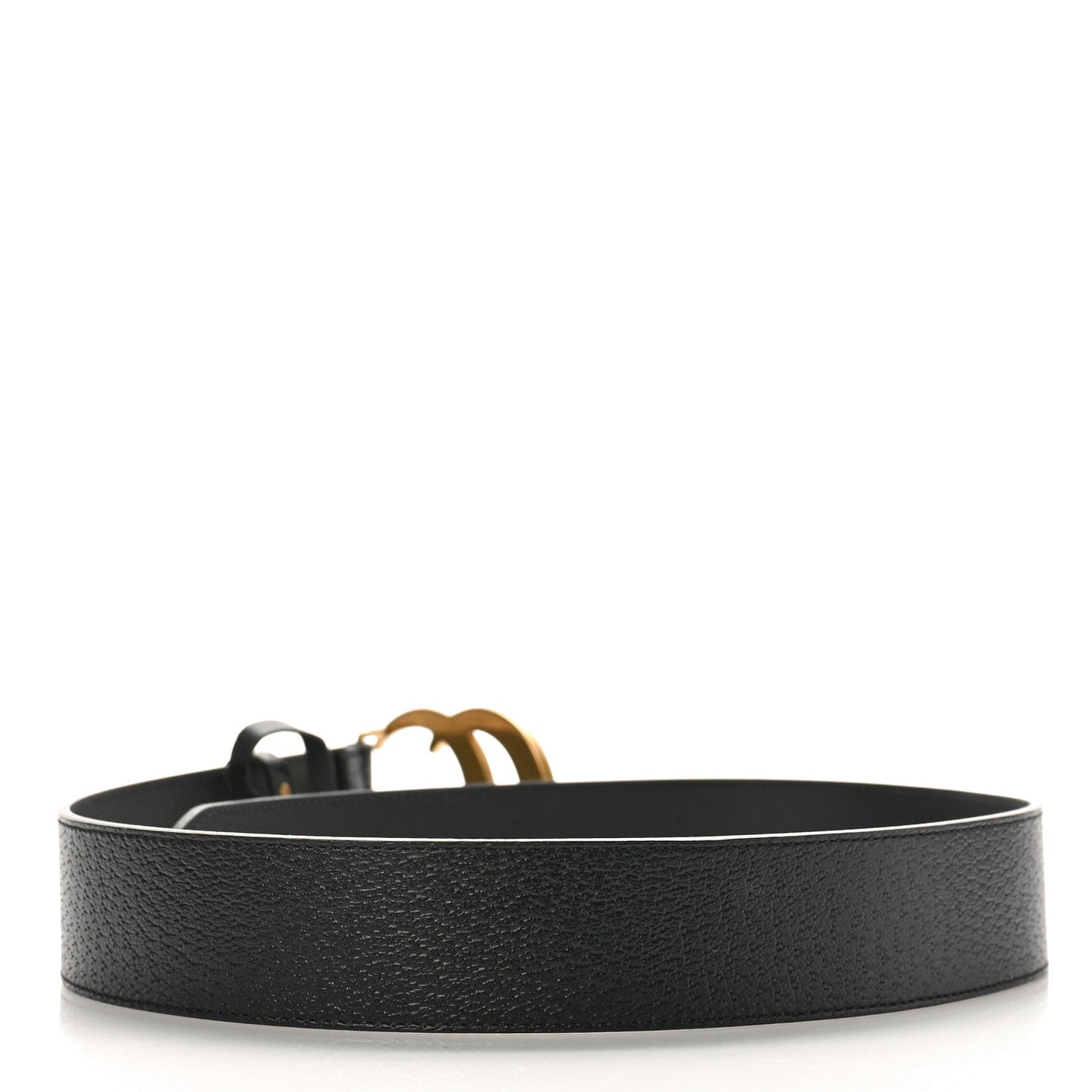 Gucci Textured Calfskin Double G 40mm Belt 75 30 Black