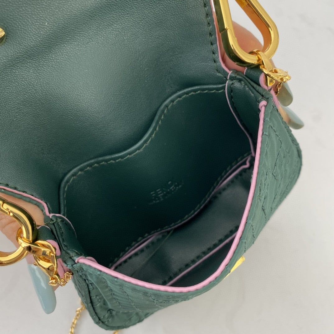Top QualityTop Quality Nano Baguette Pink Green Handbag