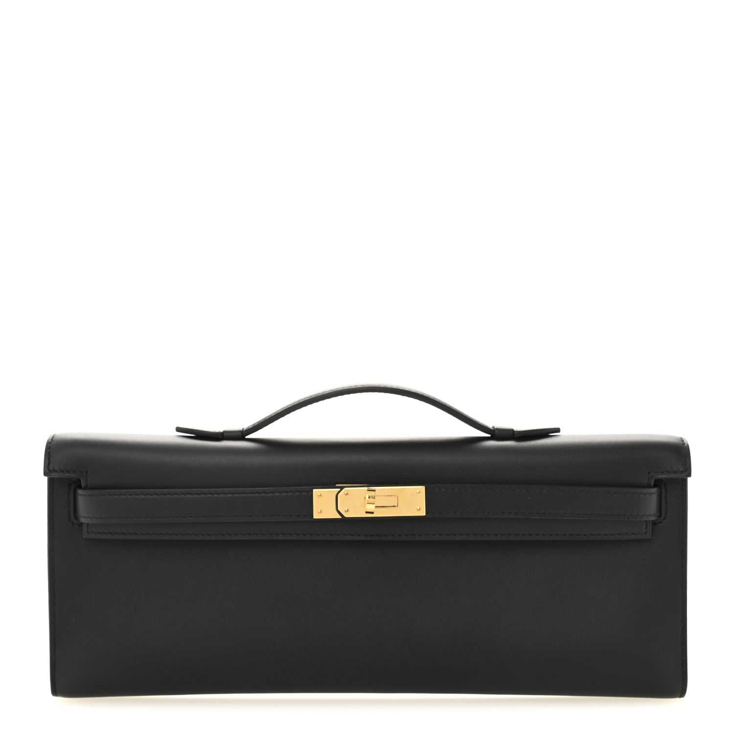 Hermes Swift Kelly Cut Clutch Pochette Black Clutch Bag