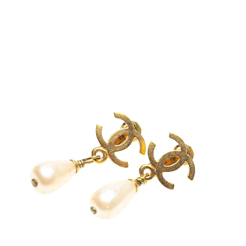 Chanel Coco Mark Pearl Earrings