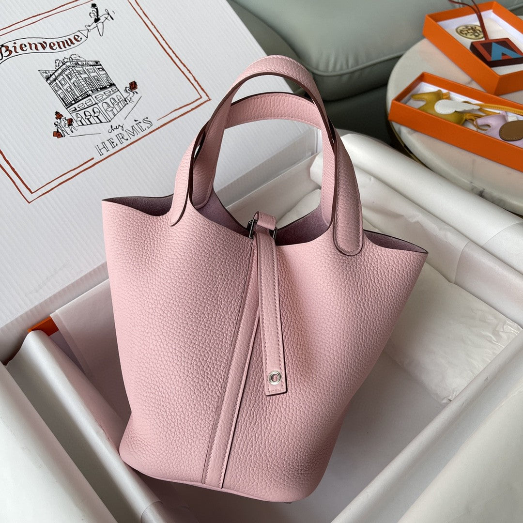 Top Quality Picotin Lock Bag Light For Pink Travel Bag
