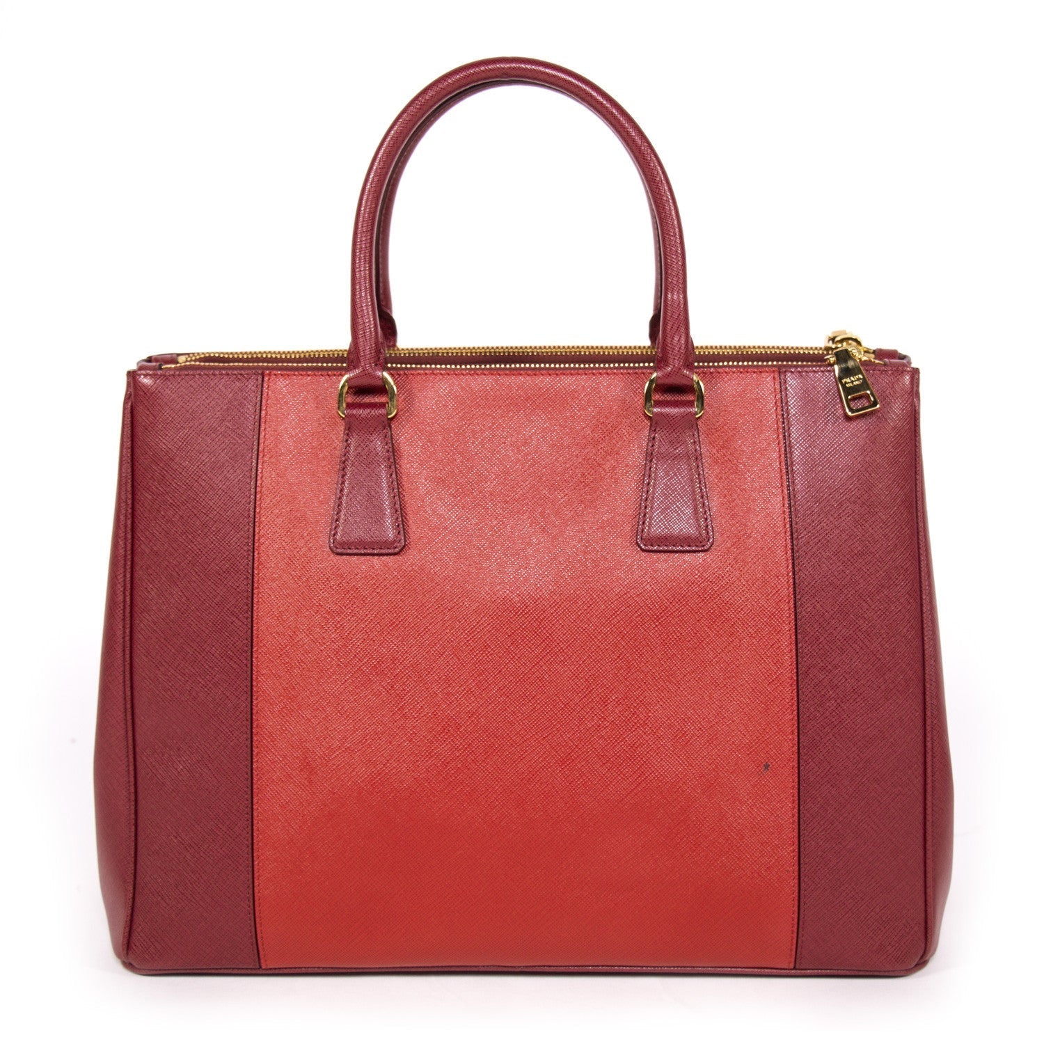 Prada Double Tote Saffiano Large Zip Tote Bag
