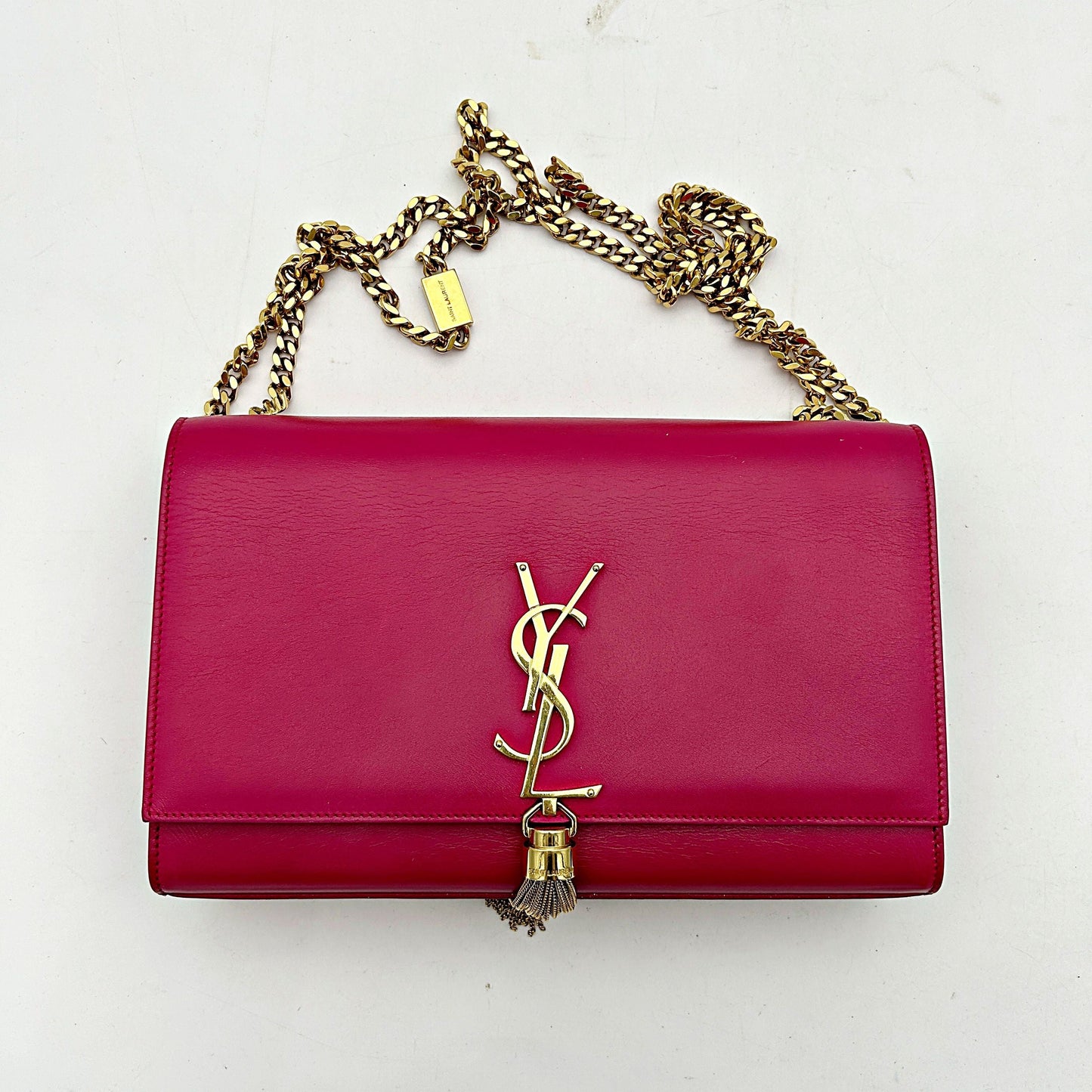 Satchel Bag Classic Kate Tassel Satchel Fuchsia Monogram