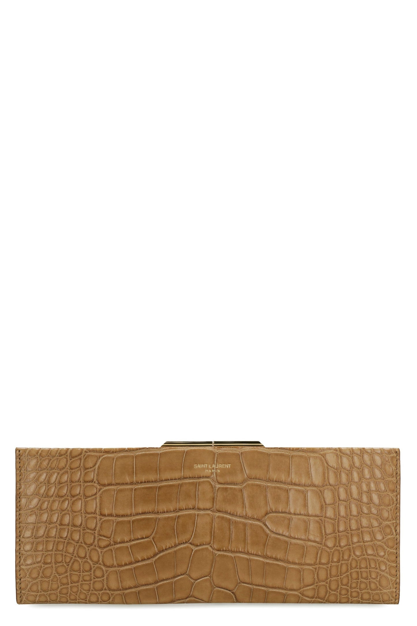YSL Saint Laurent Luxury Trending Women Midnight Clutch In 697655E Color Leather Brown Clutch Bag