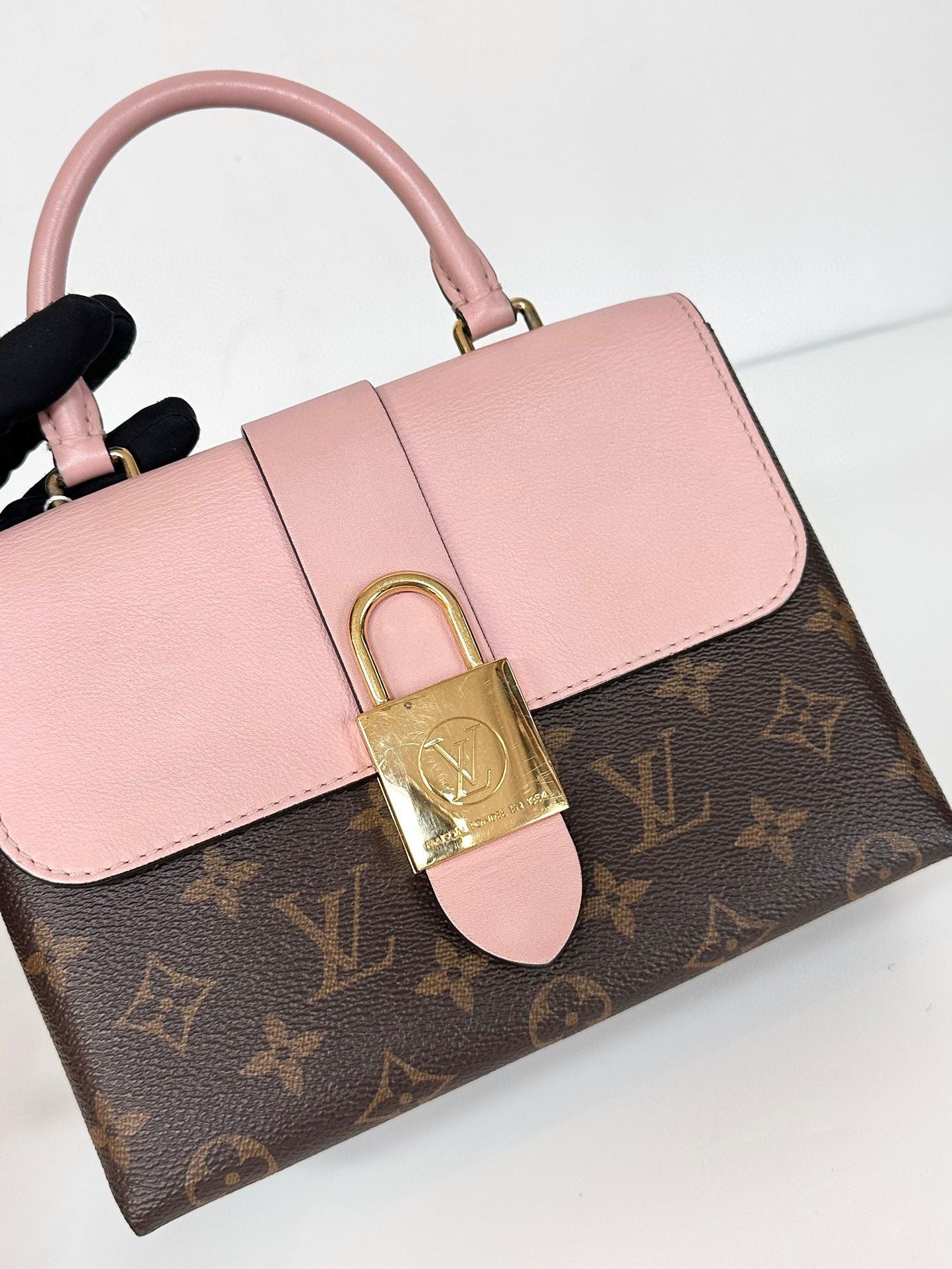 LOUIS VUITTON Monogram Locky BB Rose Poudre #1 E
