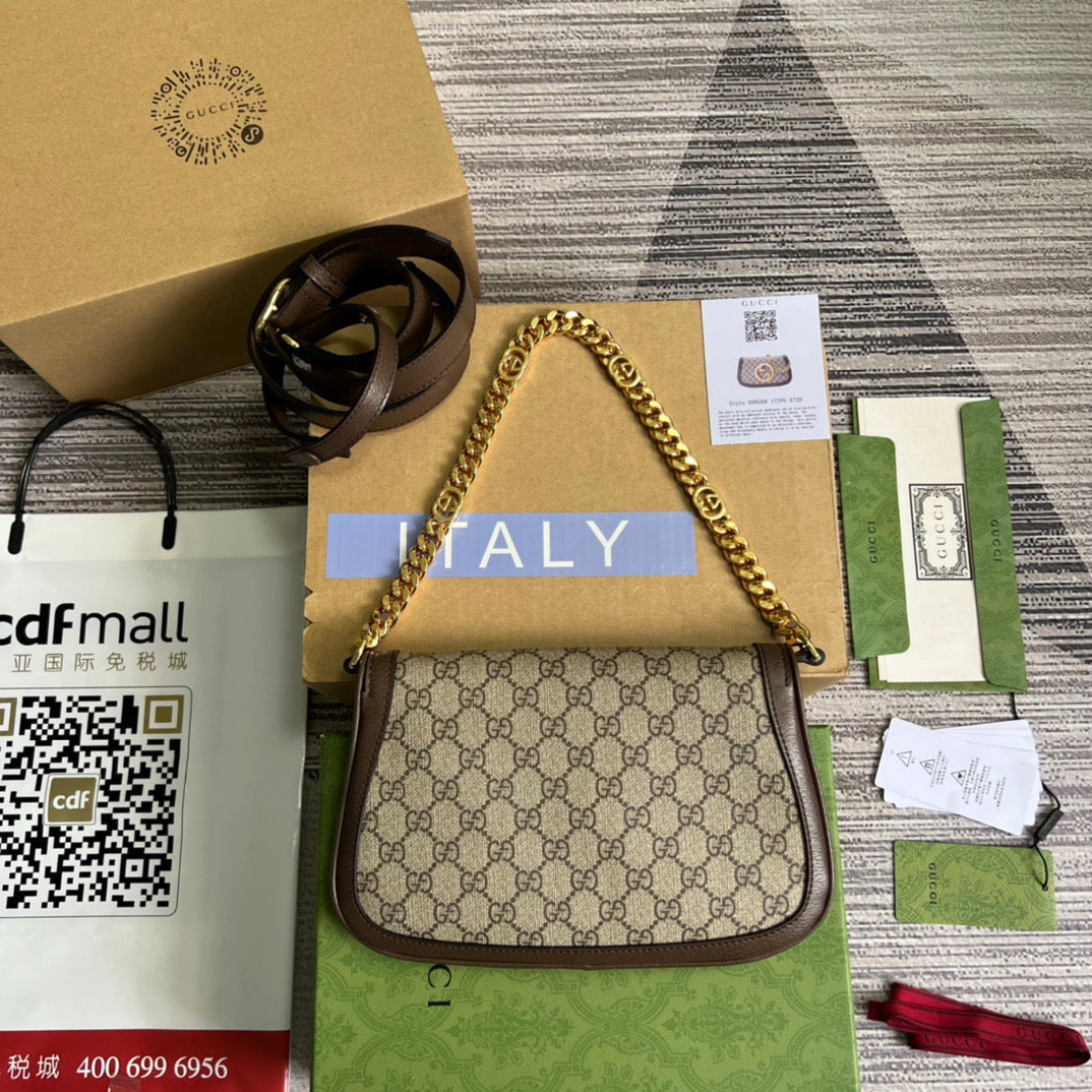 gg Blondie , ’s 11in Beige Shoulder Bag