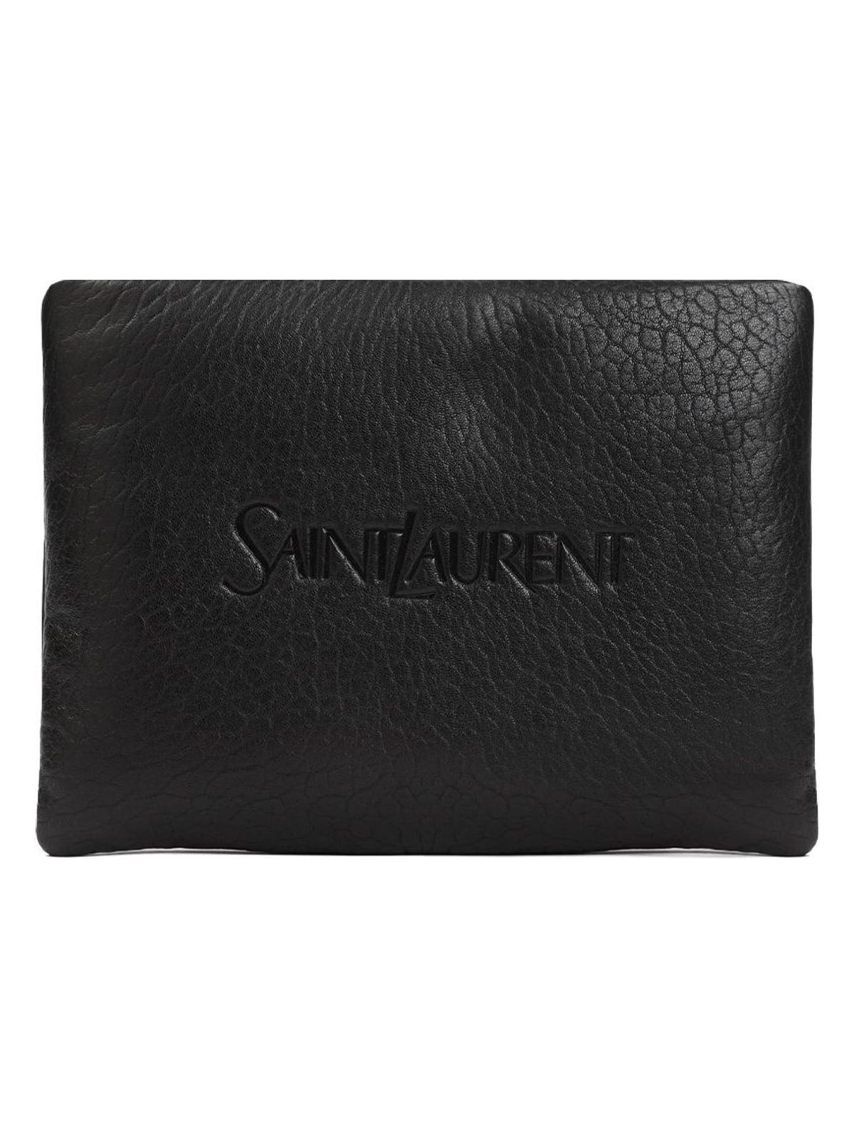 YSL Saint Laurent Saint Laurent Trending Men Puffy Pouch In Black Large Travel Bag
