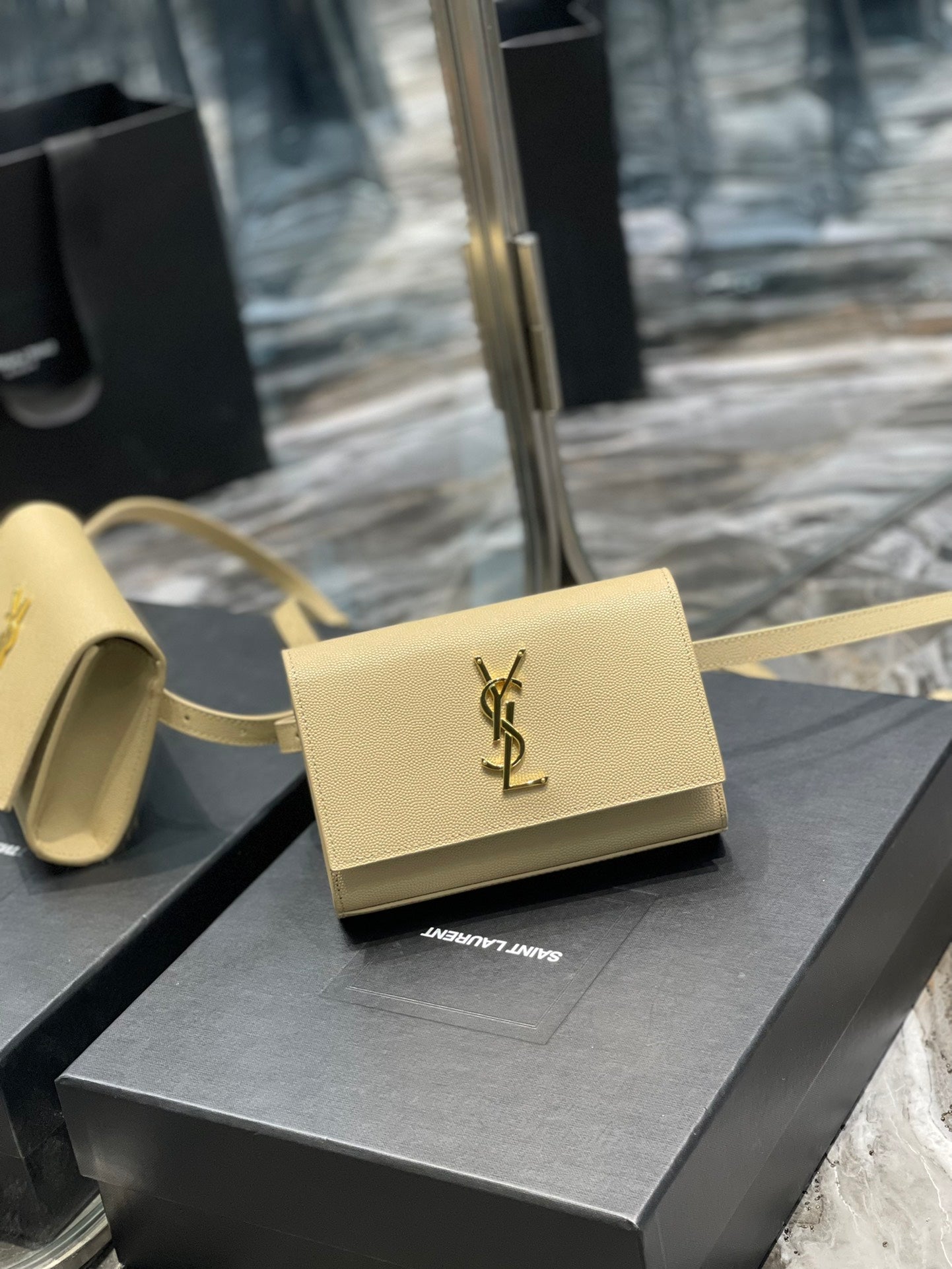 YSL Saint Laurent Kate Clutch Bag Monogram