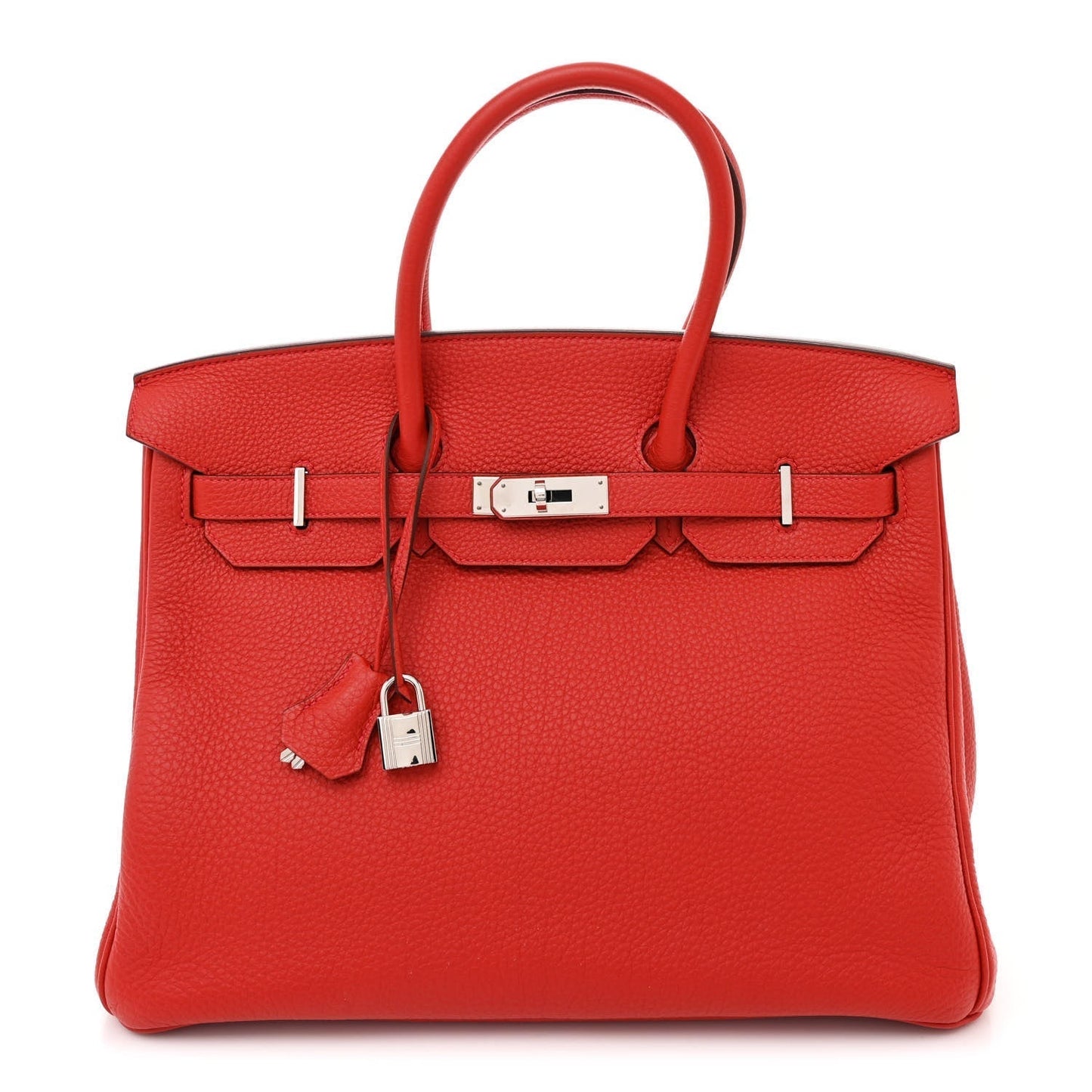 Hermes Togo Birkin Vermillion Handbag Travel Bag
