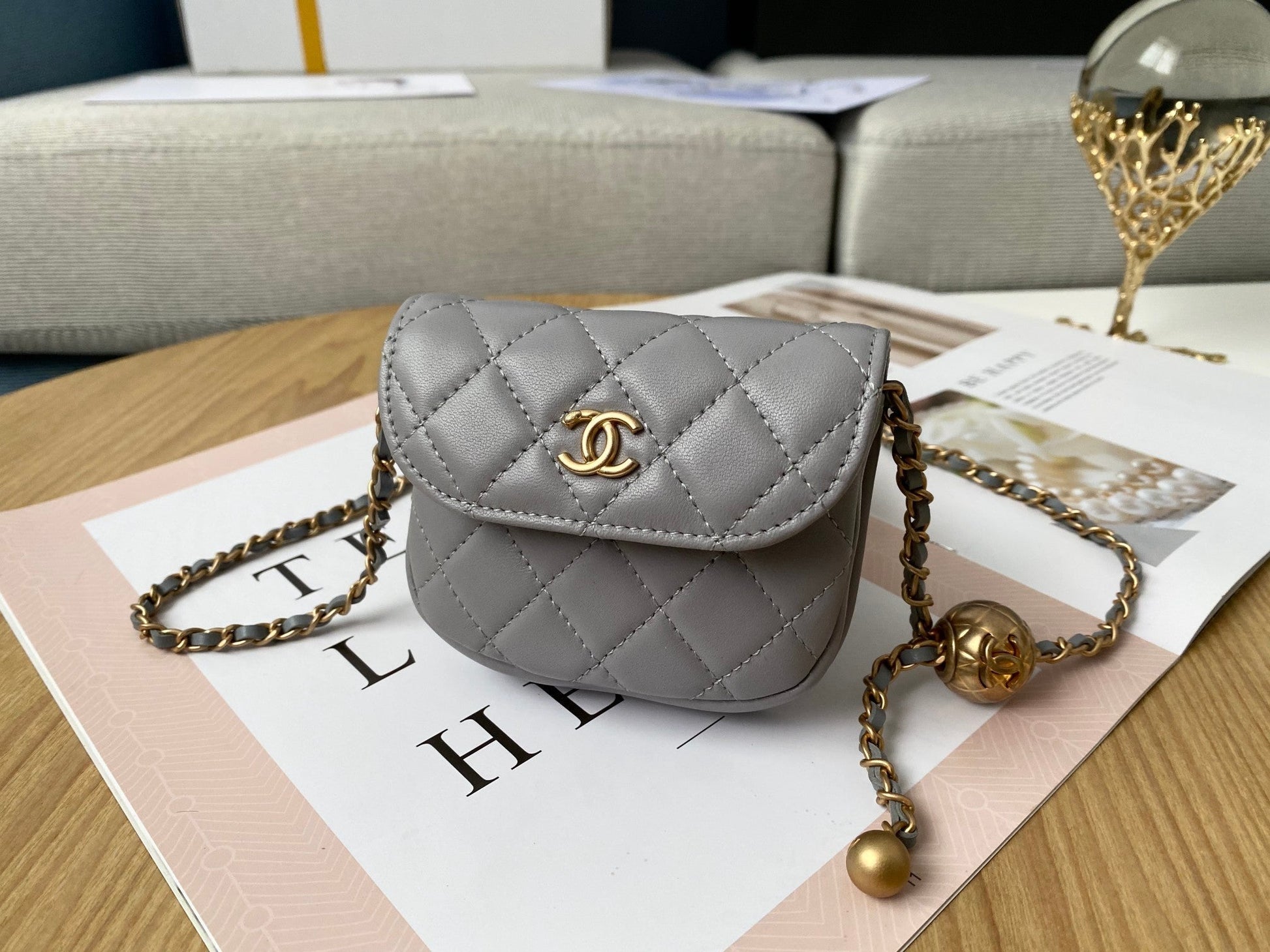 Chlmini Unblocked Metal Ball Grey Bag For Travel Bag