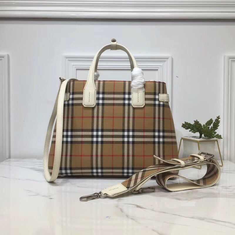 Top Quality Ho Check Derby Metop Qualityum White Tote Bag