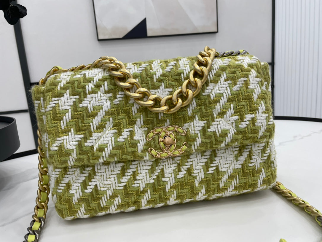 CHL 19 Hardware , ’s Green Gold Large Shoulder Bag