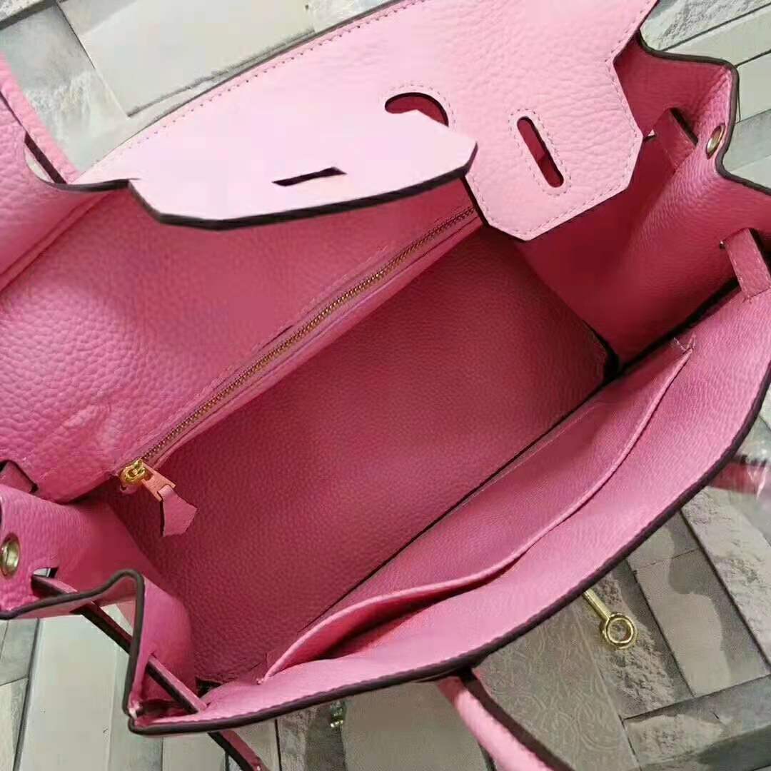 Top Quality Birkin For Women Toned Hardware Pink Gold Travel Bag
