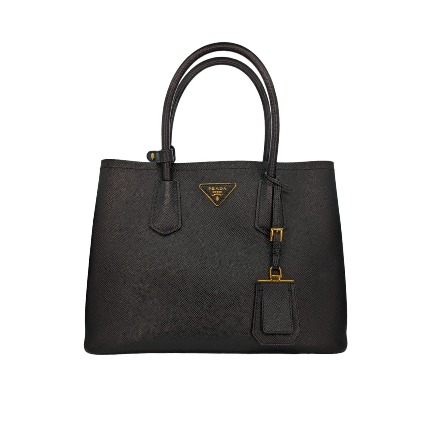 Prada Prada Saffiano Cuir Medium Double Tote 1Bg775 Tote Bag