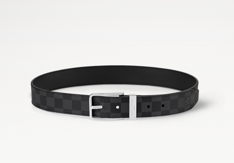 Louis Vuitton PONT NEUF GRAPHITE 35MM BELT Damier