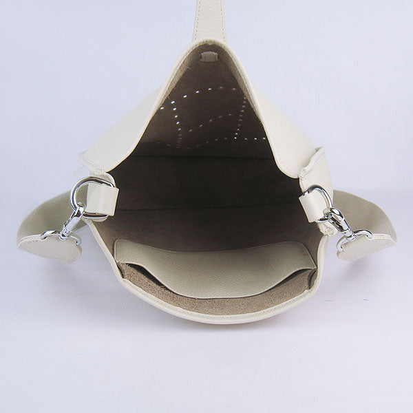 Hermes Luxury Evelyne I Handbag Beige Silver Travel Bag