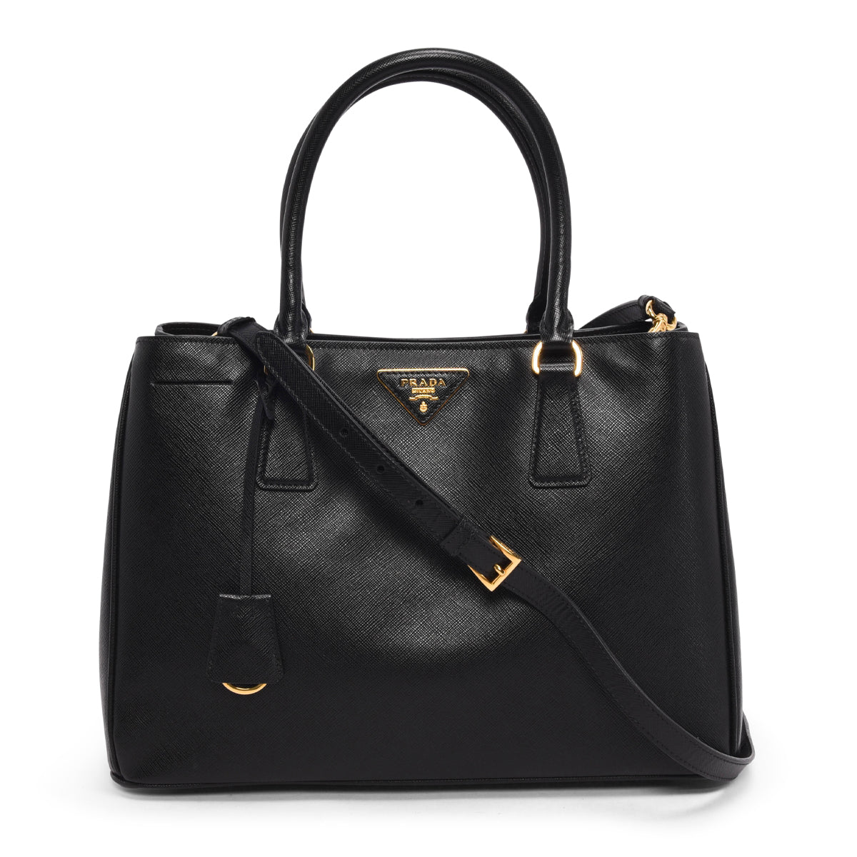 Prada Lux Galleria Tote Saffiano Black Medium Tote Bag