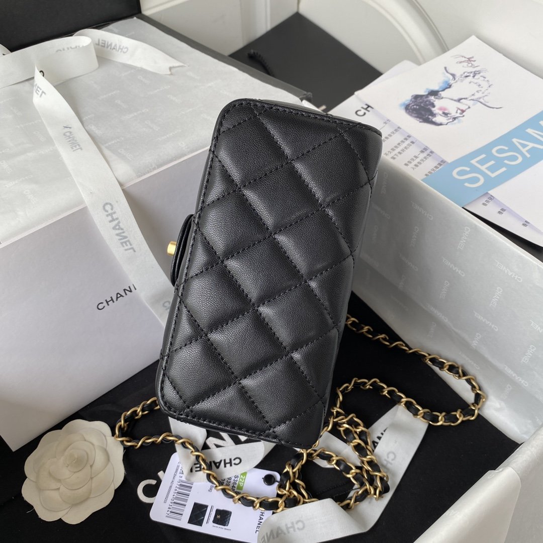 CHLMini , ’s 6.7in 17cm Black Flap Mini Bag