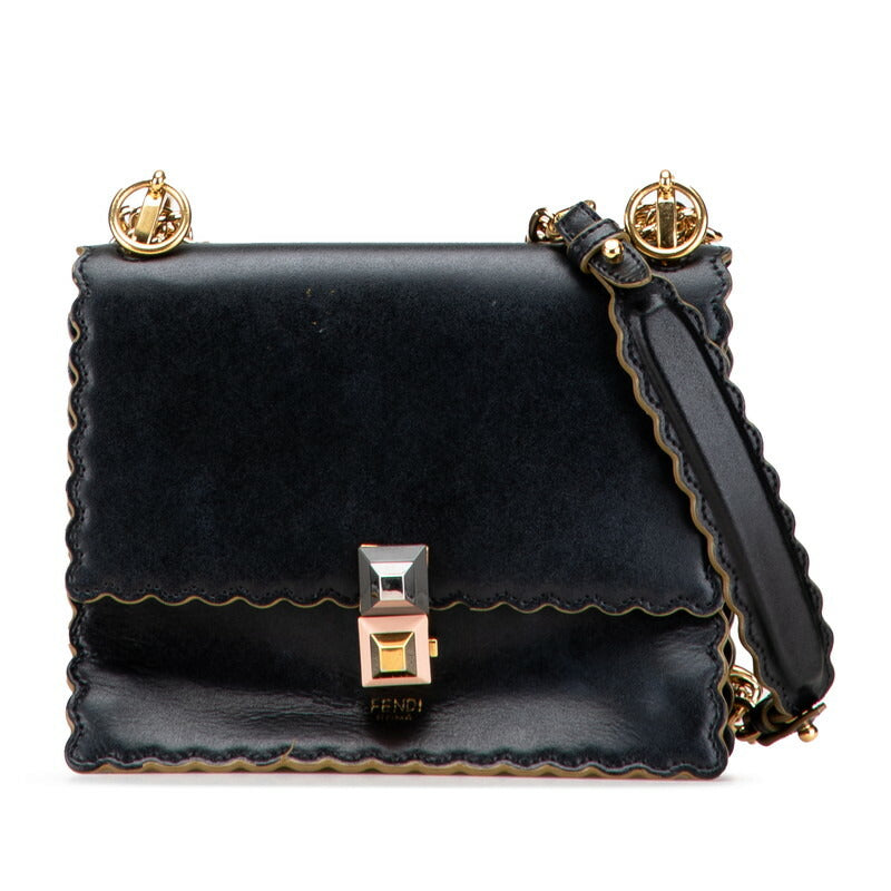 Fendi Kan Calf Shoulder Bag Leather Calf Leather