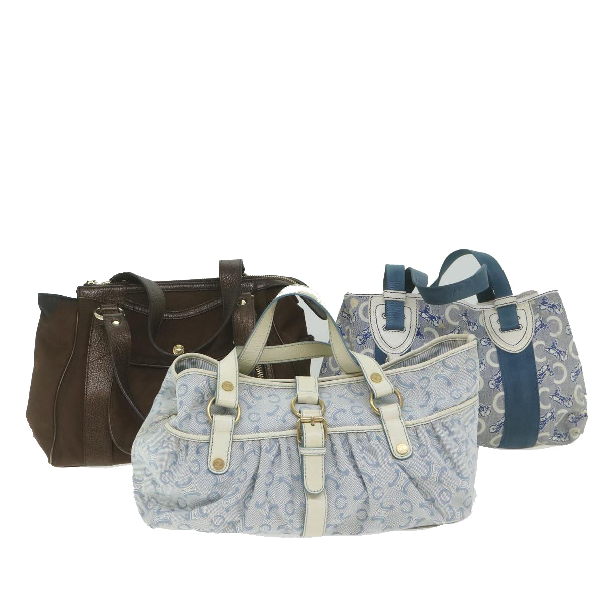 Luxury C Macadam Shoulder Bag Set Canvas Brown