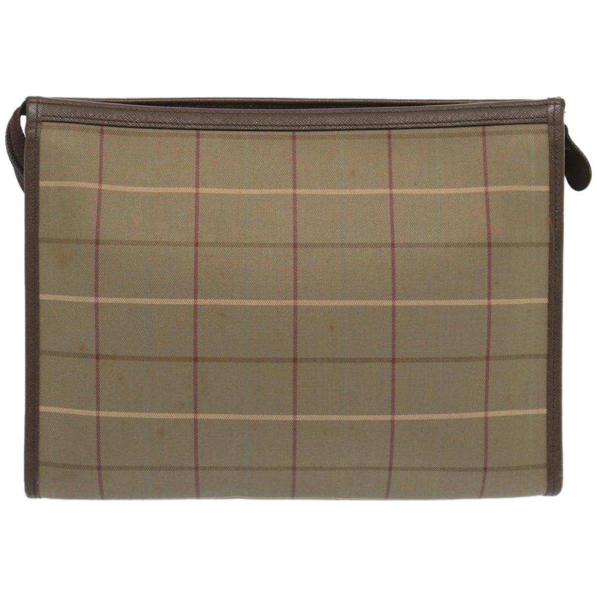 Burberry Luxury ss Nova Check Clutch Bag Auth Bs12002 Canvas Brown Beige