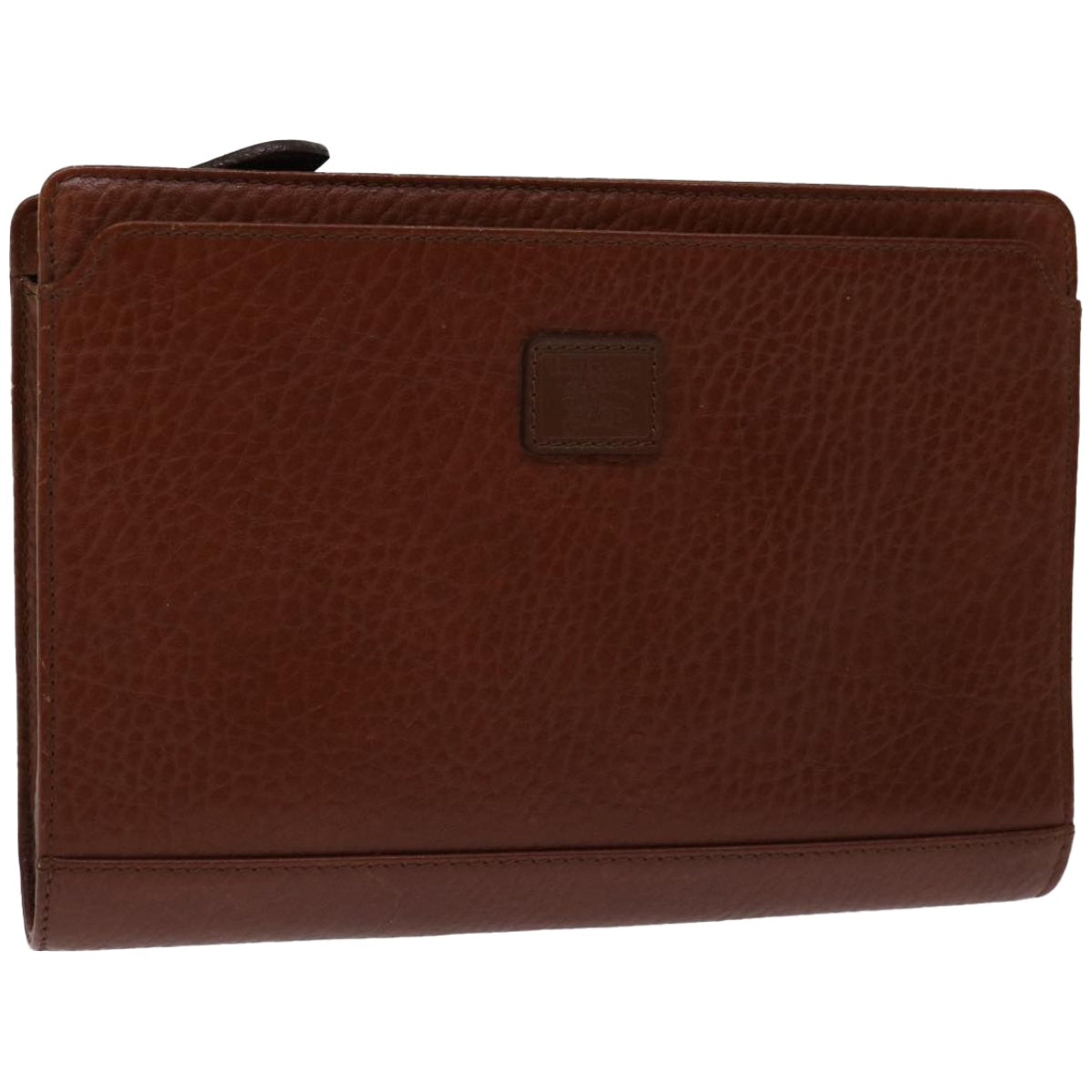 Burberry Luxury ss Clutch Bag Auth Bs12180 Leather Brown