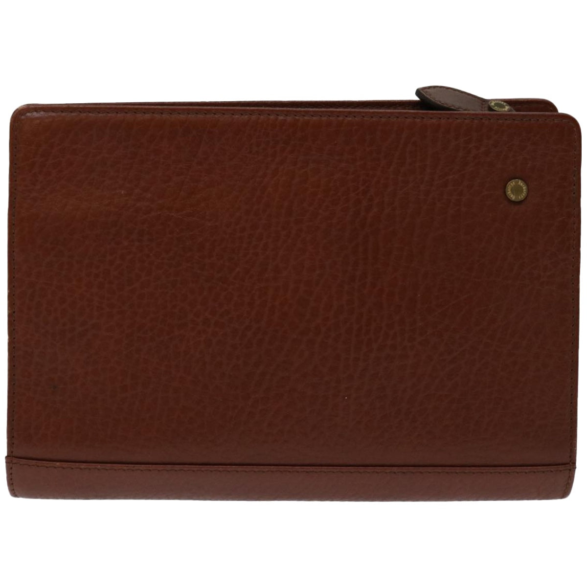 Burberry Luxury ss Clutch Bag Auth Bs12180 Leather Brown