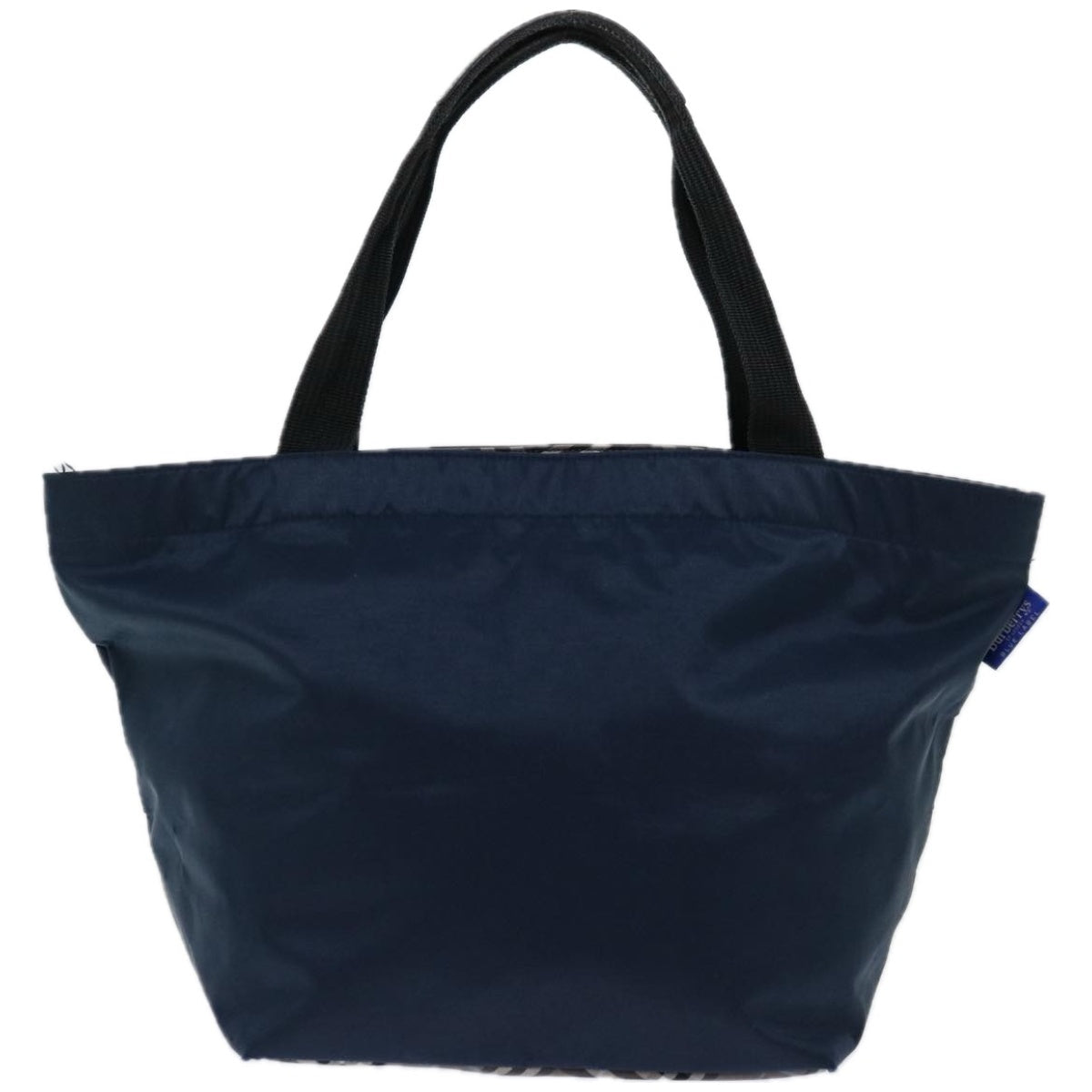 Burberry Luxury ss Label Hand Bag Auth Bs12309 Nylon Blue Navy Travel Bag