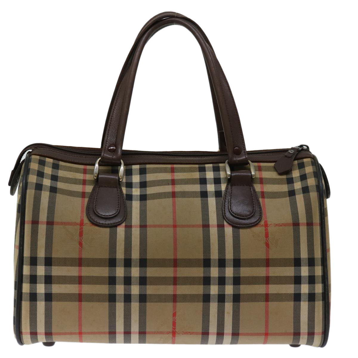 Burberry Luxury ss Nova Check Hand Bag Auth Bs12607 Canvas Beige Travel Bag